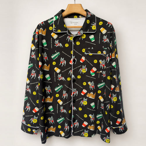 メンズ Melbourne Days Pyjamas ブラック　シャツ（ハンガー）