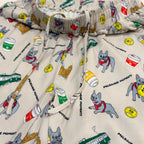 メンズ Melbourne Days Pyjamas クリーム　パンツのウエストと内側で結ぶ紐