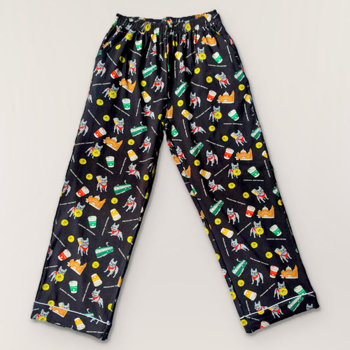 ウィメンズ Melbourne Days Pyjamas ブラック　パンツ（平置き）