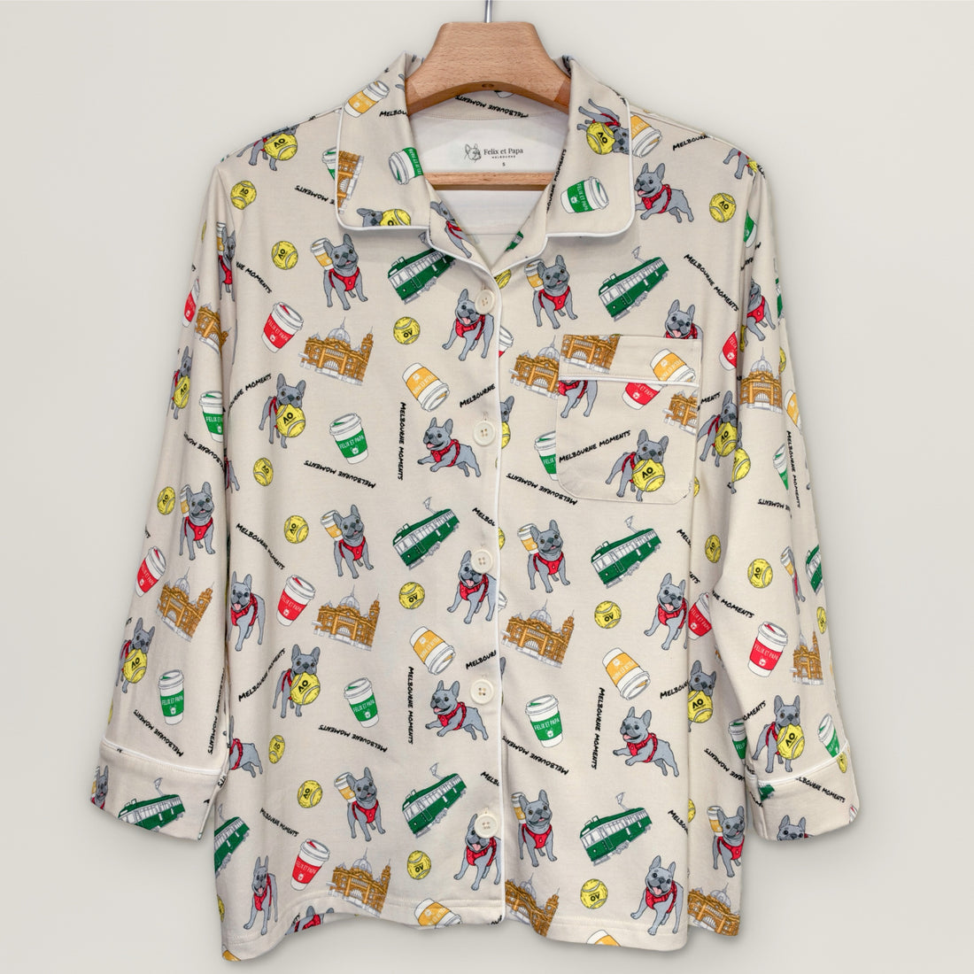 ウィメンズ Melbourne Days Pyjamas クリーム　シャツ（ハンガー）