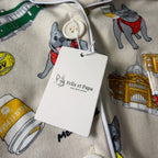 ウィメンズ Melbourne Days Pyjamas クリーム　ハングタグのディテール